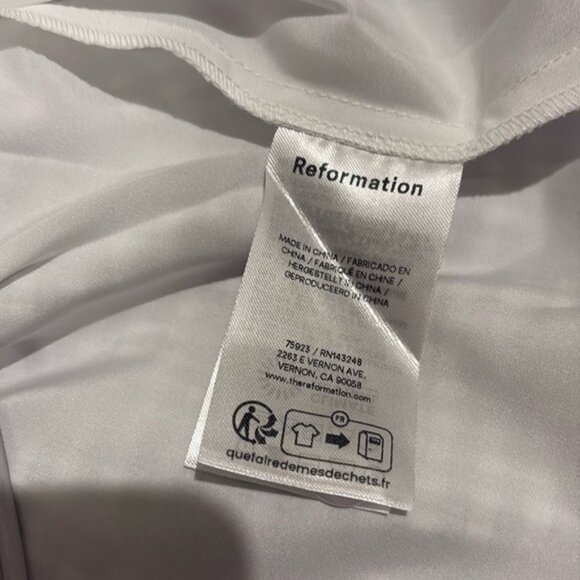 NEW Reformation Shai Mini Dress Slate Check Black and White Gingham | size 2 - Picture 11 of 13